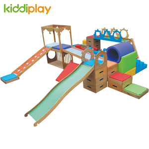 Wooden Soft Play Kids Indoor Tunnel Playground Equipment