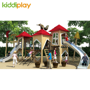 Good Quality Outdoor Children's Slide Wooden Series House Playground Equipment
