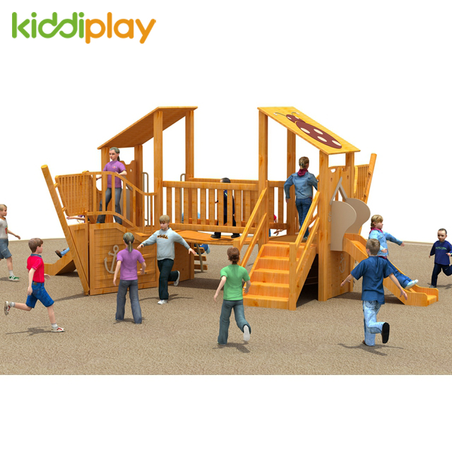 Pirate Ship Small Wooden Series Outdoor Playground for Sale